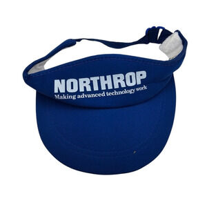 Vintage blue Northrop brand visor with adjustable Back